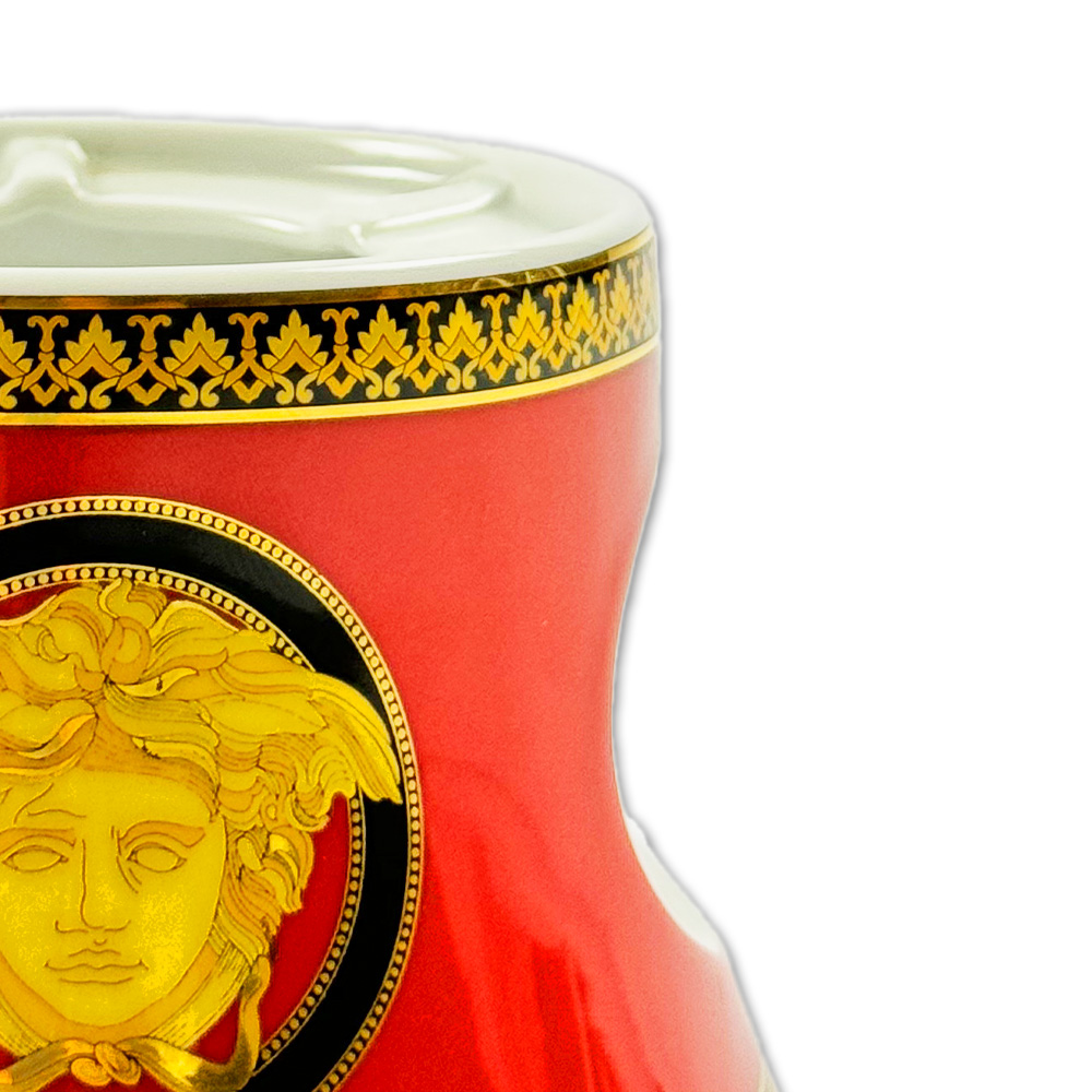 RECHAUD VERSACE MEDUSA VERMELHA PORCELANA
