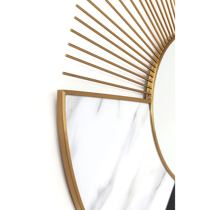 ESPELHO HIPSTER FEIXE DOURADO C/ EFEITO MARMORIZADO 