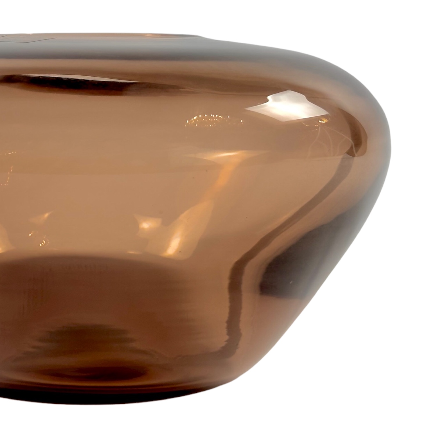 VASO BAIXO PASTELLO CRISTAL TABACO/BRANCO FORMIA