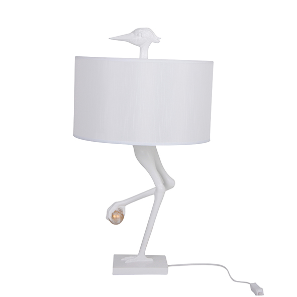 ABAJOUR GARCA REAL RESINA BRANCO C/CUPULA BCA MODALI DESIGN