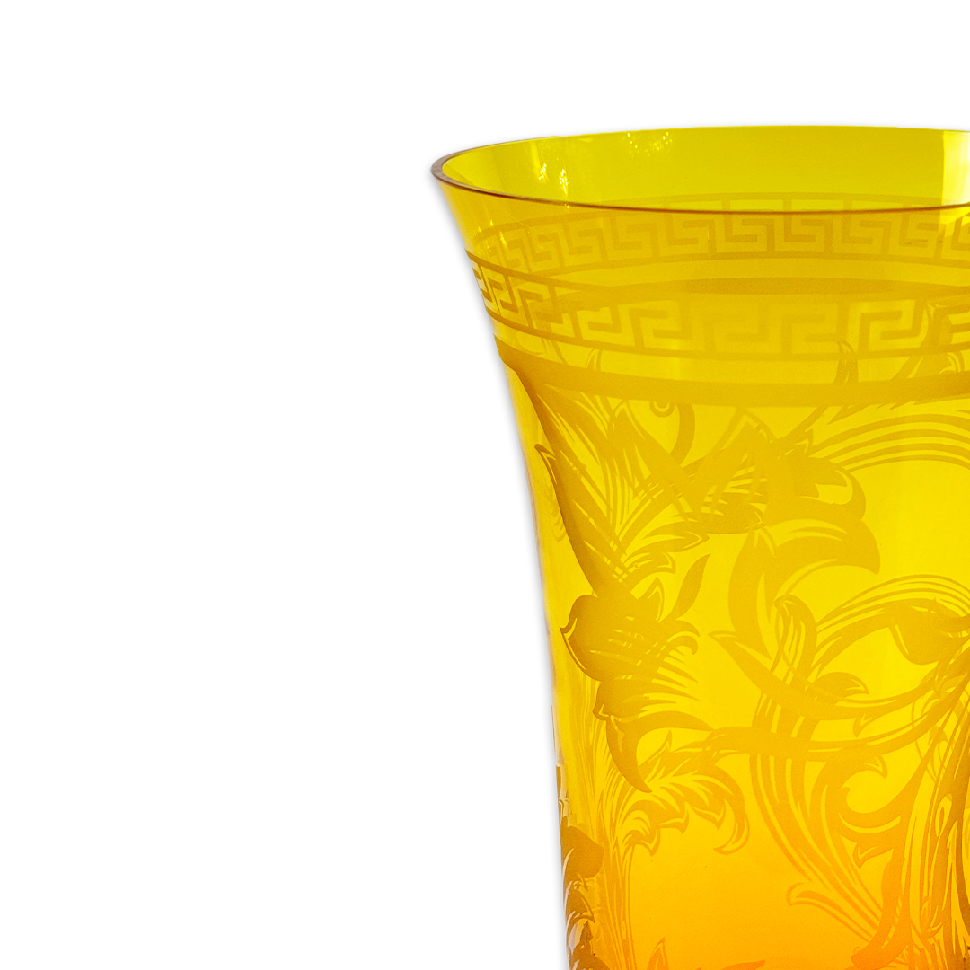 VASO VERSACE ARABESQUE CRISTAL AMBAR