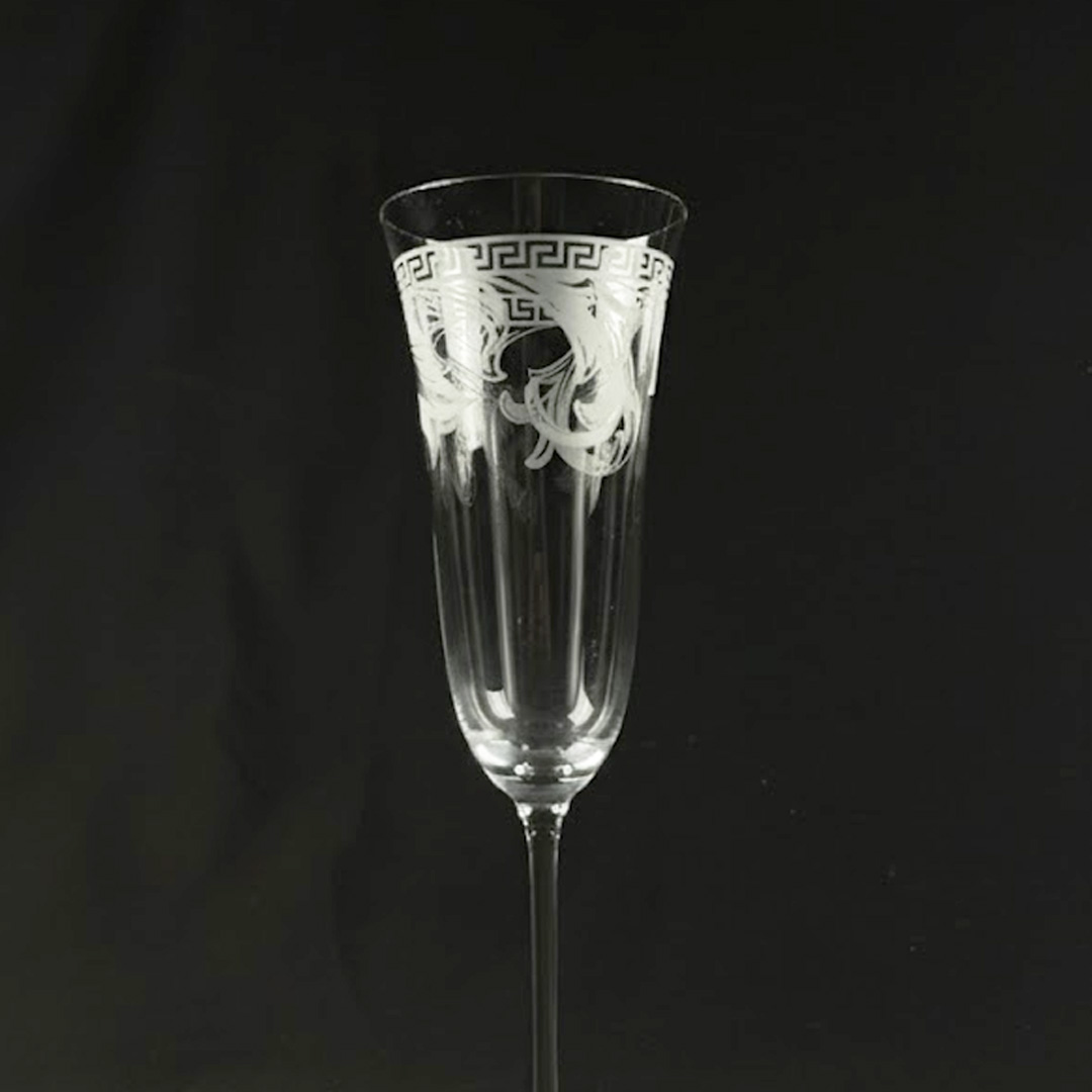 TACA VINHO TINTO VERSACE ARABESQUE CRISTAL TRANSPARENTE UNITARIO