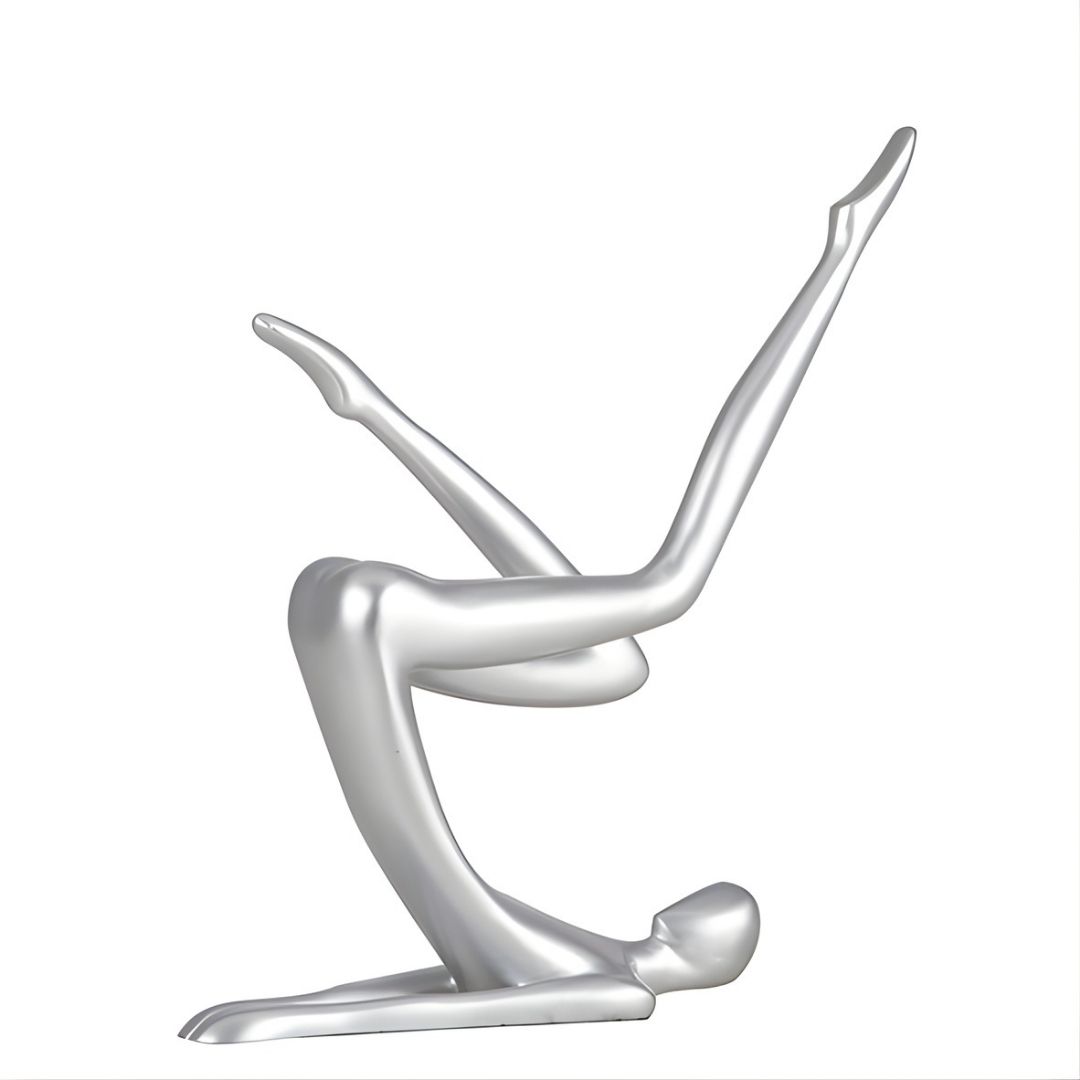 ESCULTURA PILATES RESINA PRATEADA MODALI DESIGN