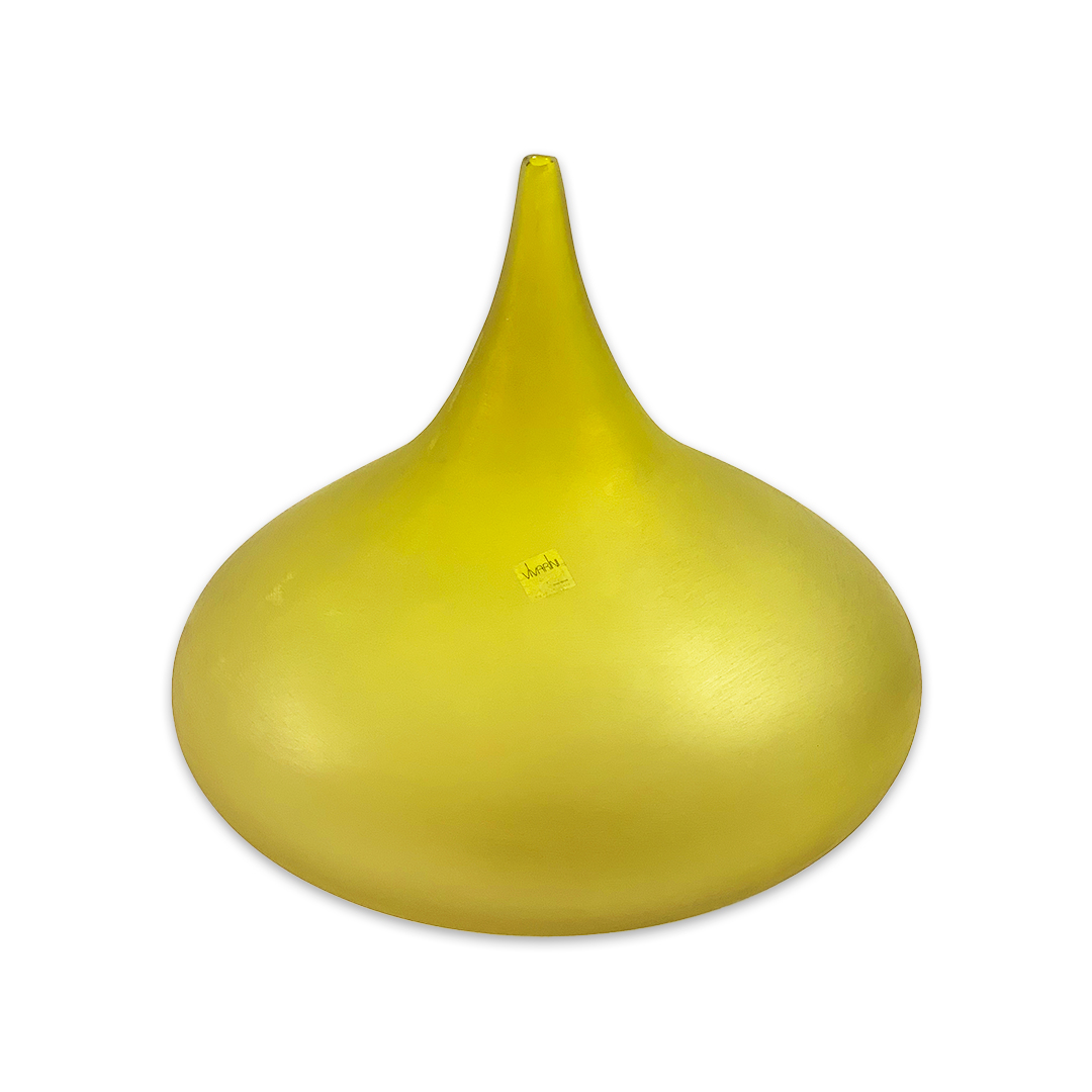 VASO AMPOLLA CRISTAL AMARELO FOSCO FORMIA