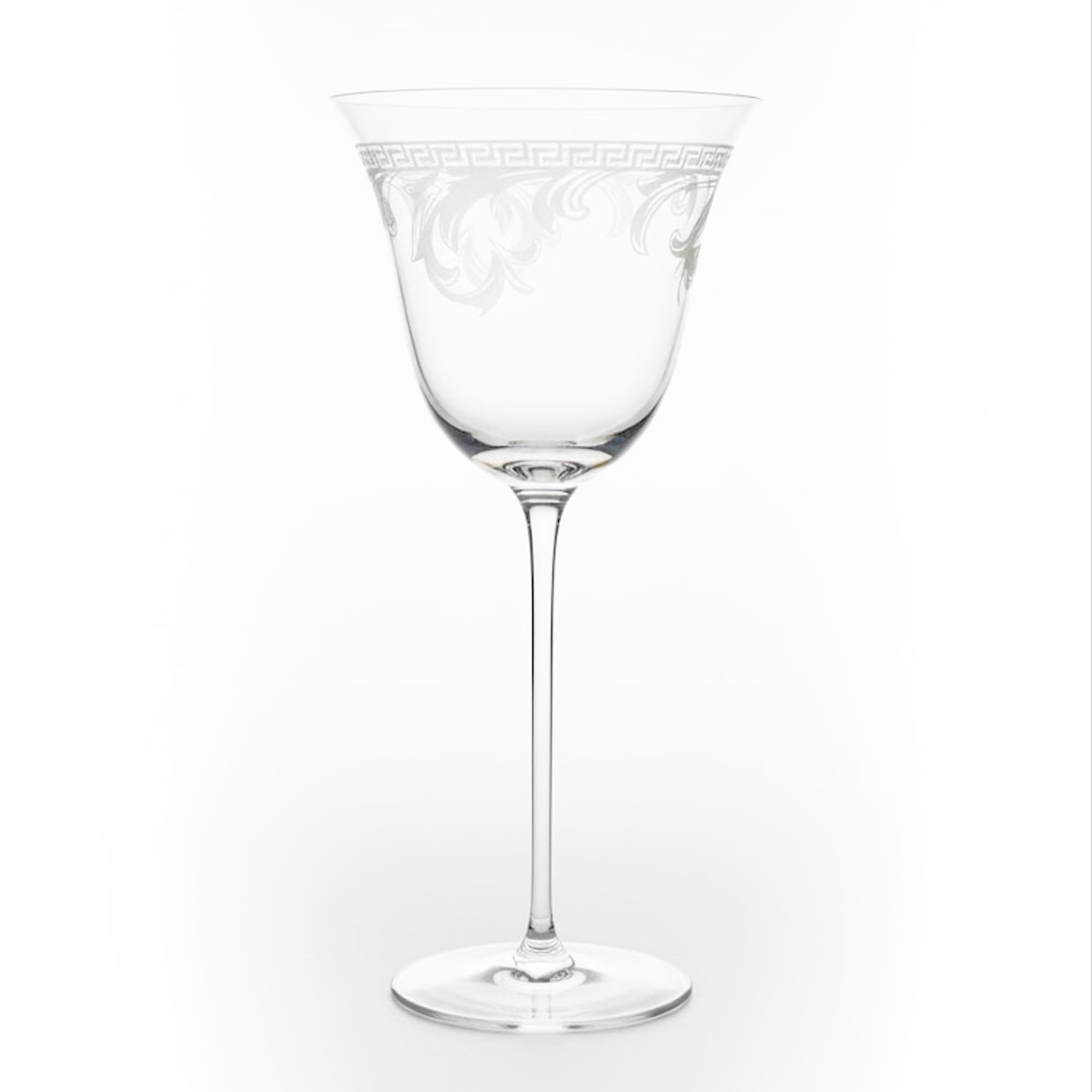 TACA VINHO BRANCO VERSACE ARABESQUE CRISTAL TRANSPARENTE UNITARIO