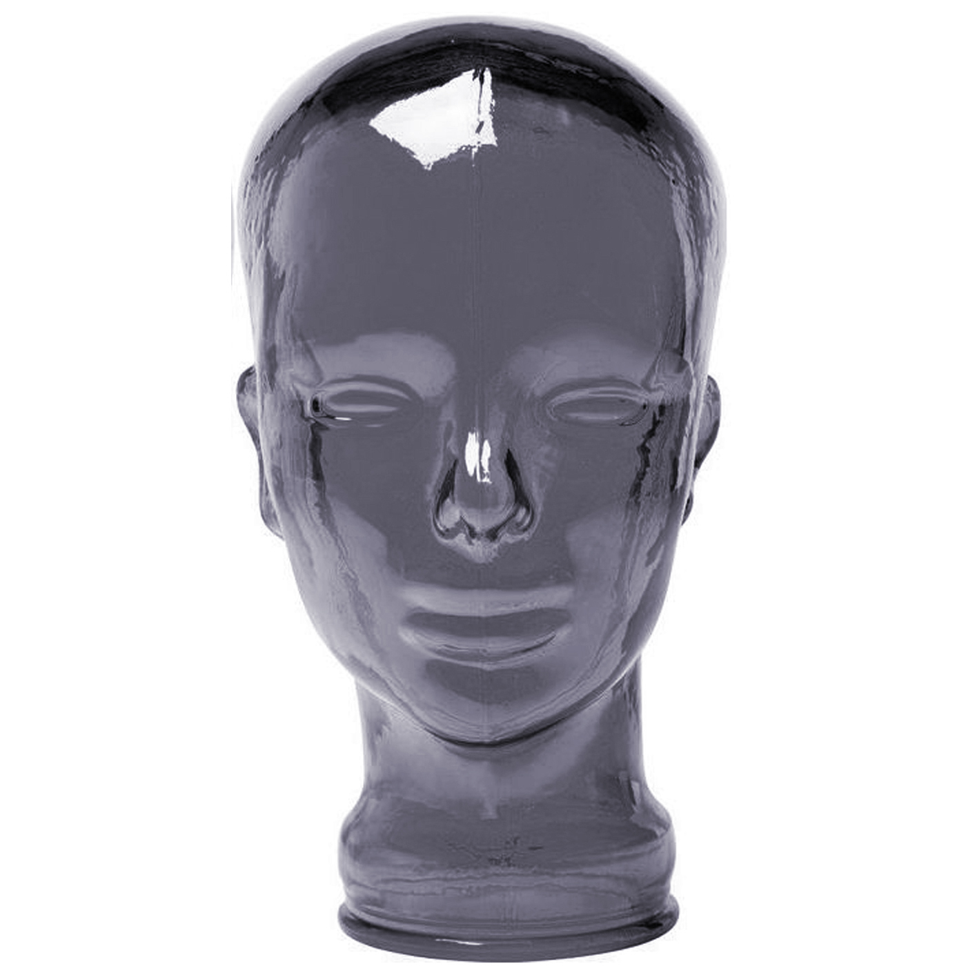 ESCULTURA CABECA VIDRO ROXO