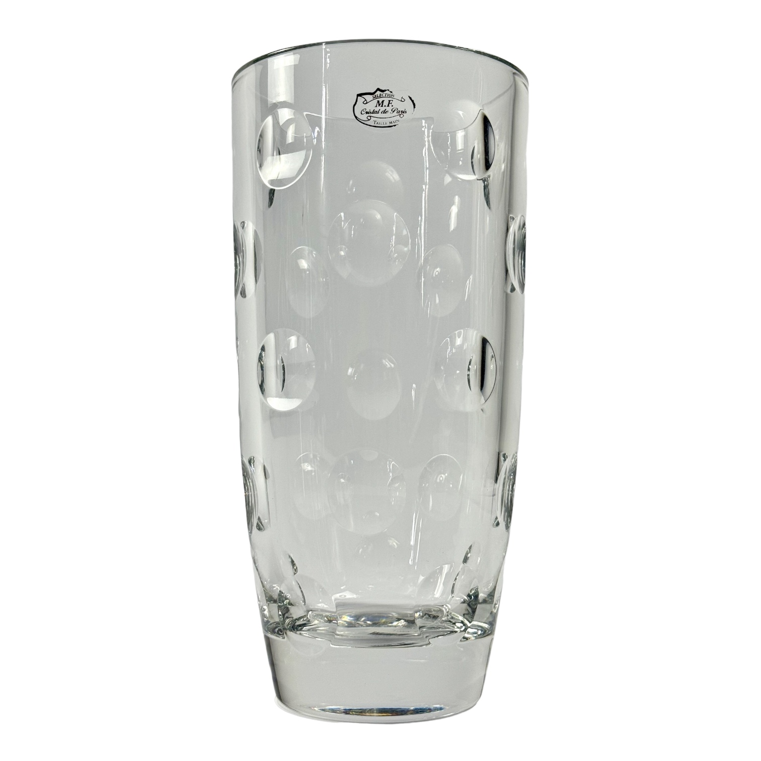VASO TONNEAU PASTILLE CRISTAL TRANSPARENTE