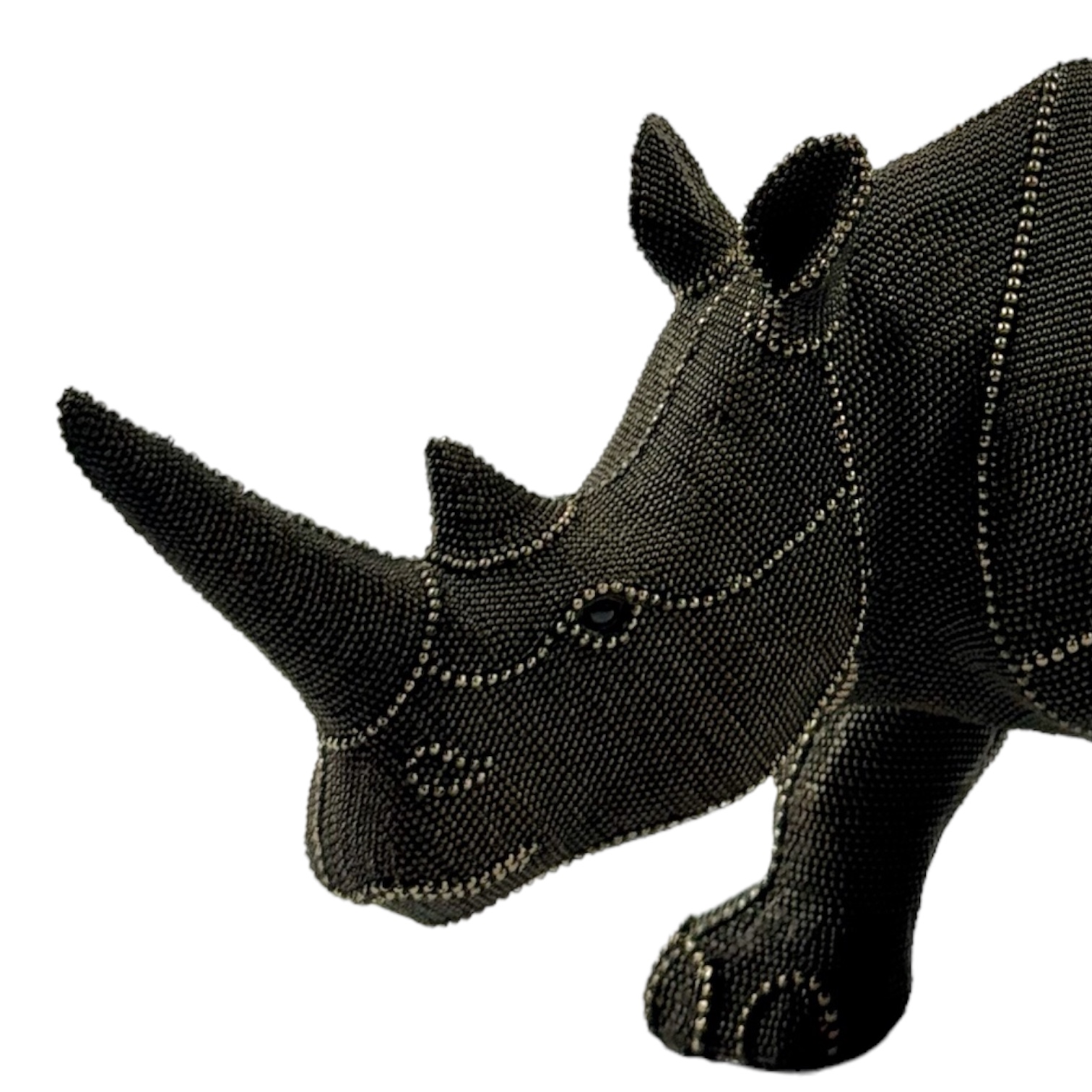 ESCULTURA RHINO PEROLAS RESINA 
