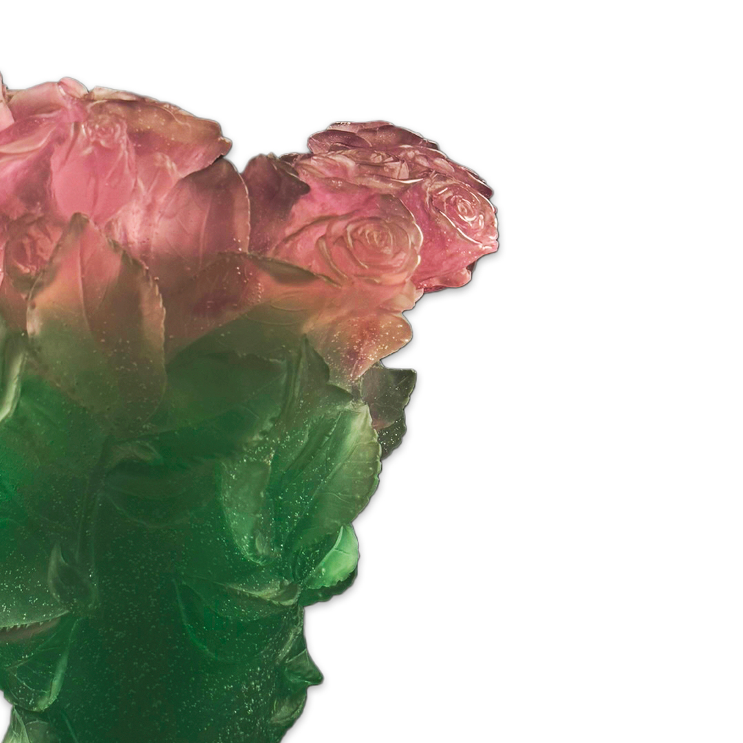VASO ROSES CRISTAL DAUM