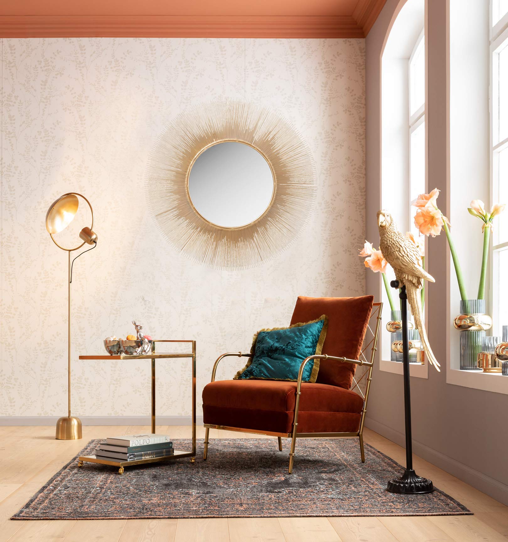 ESPELHO SUN METAL DOURADO 