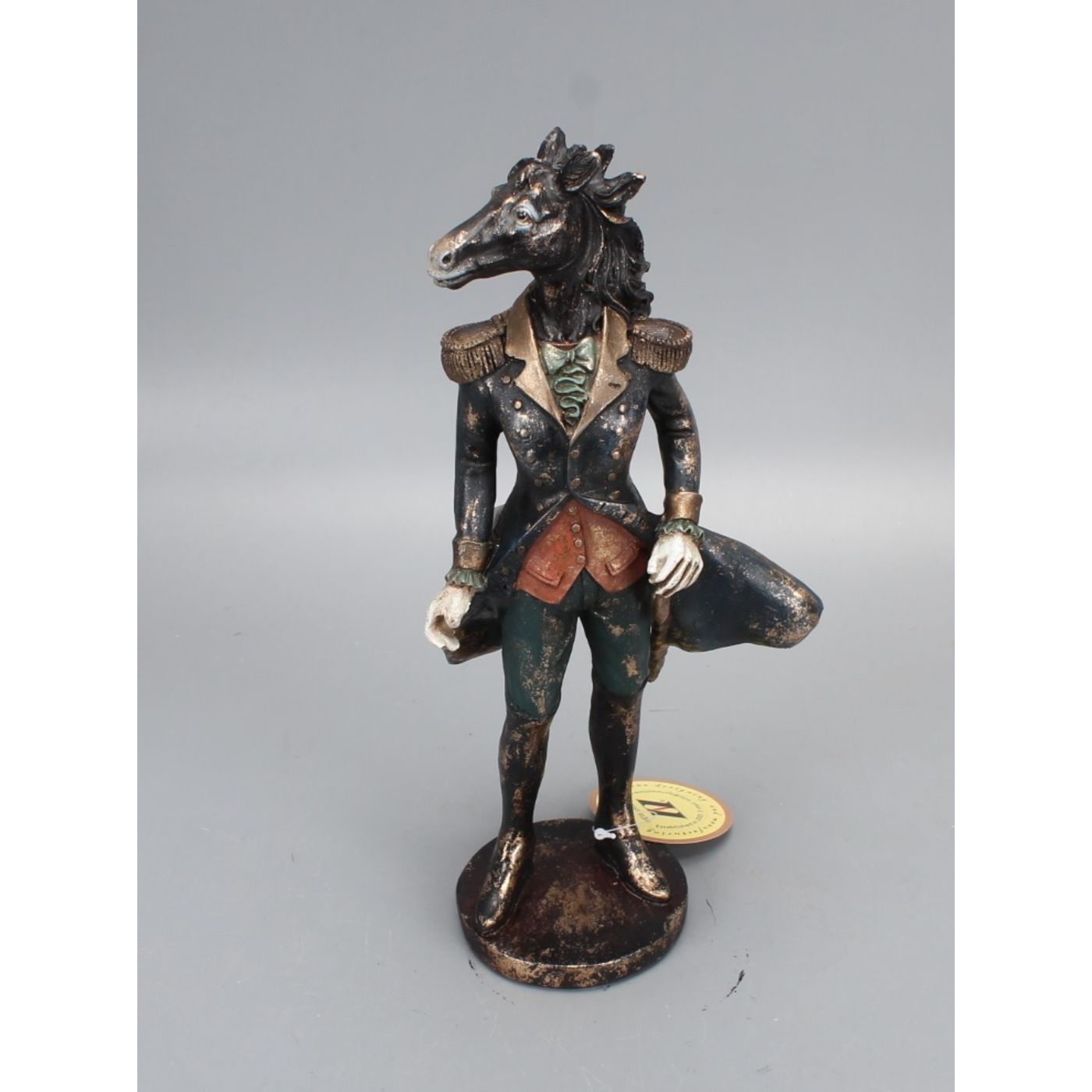 ESCULTURA CAVALO MOSQUETEIRO RESINA 