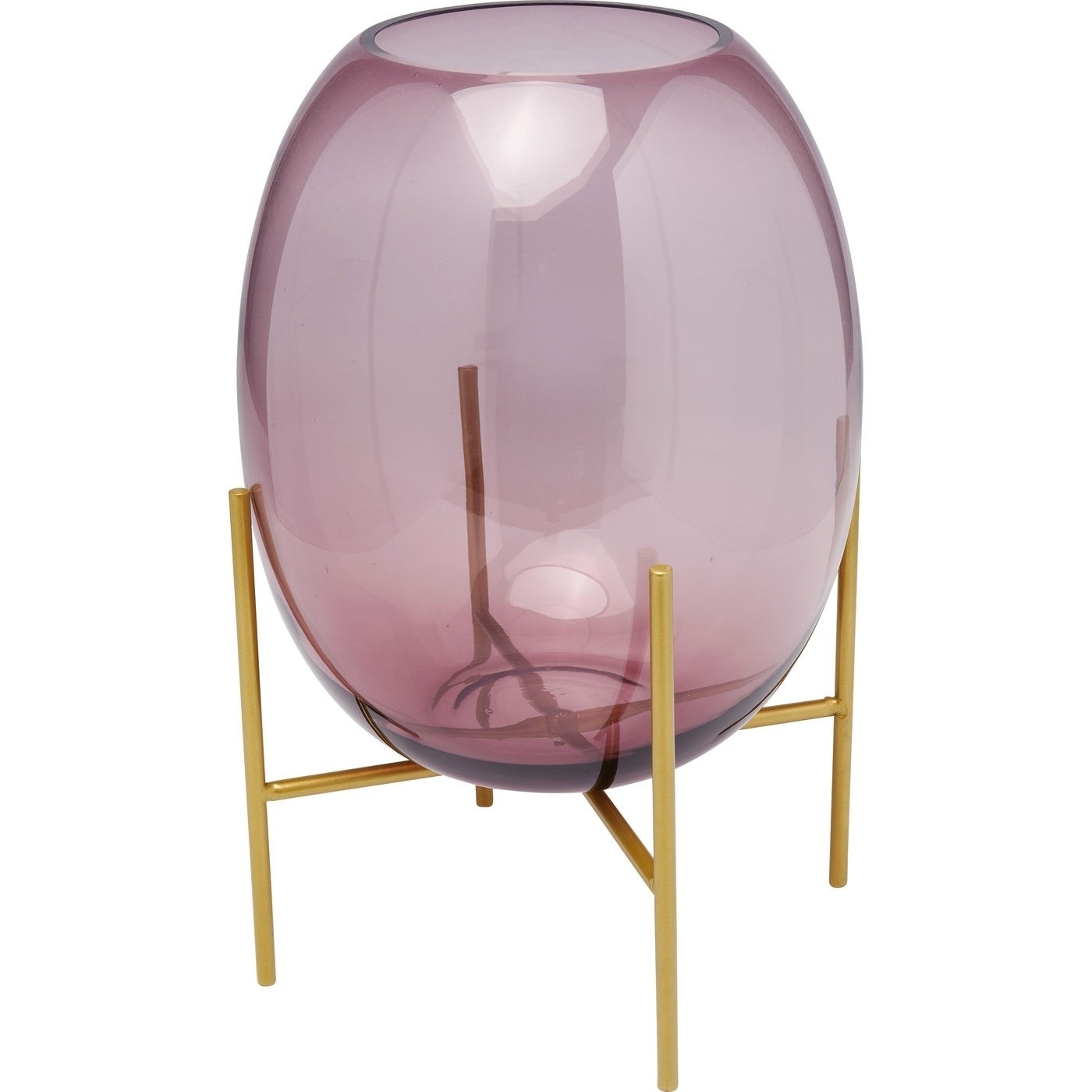 VASO STILT VIDRO LILAS C/ SUPORTE