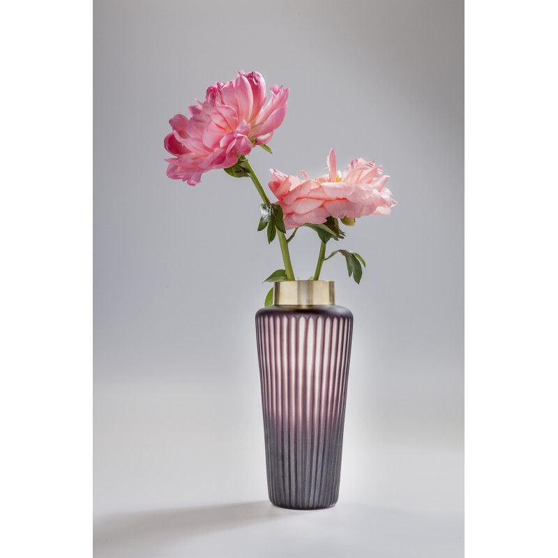 VASO ROMEO VIDRO LILAS 