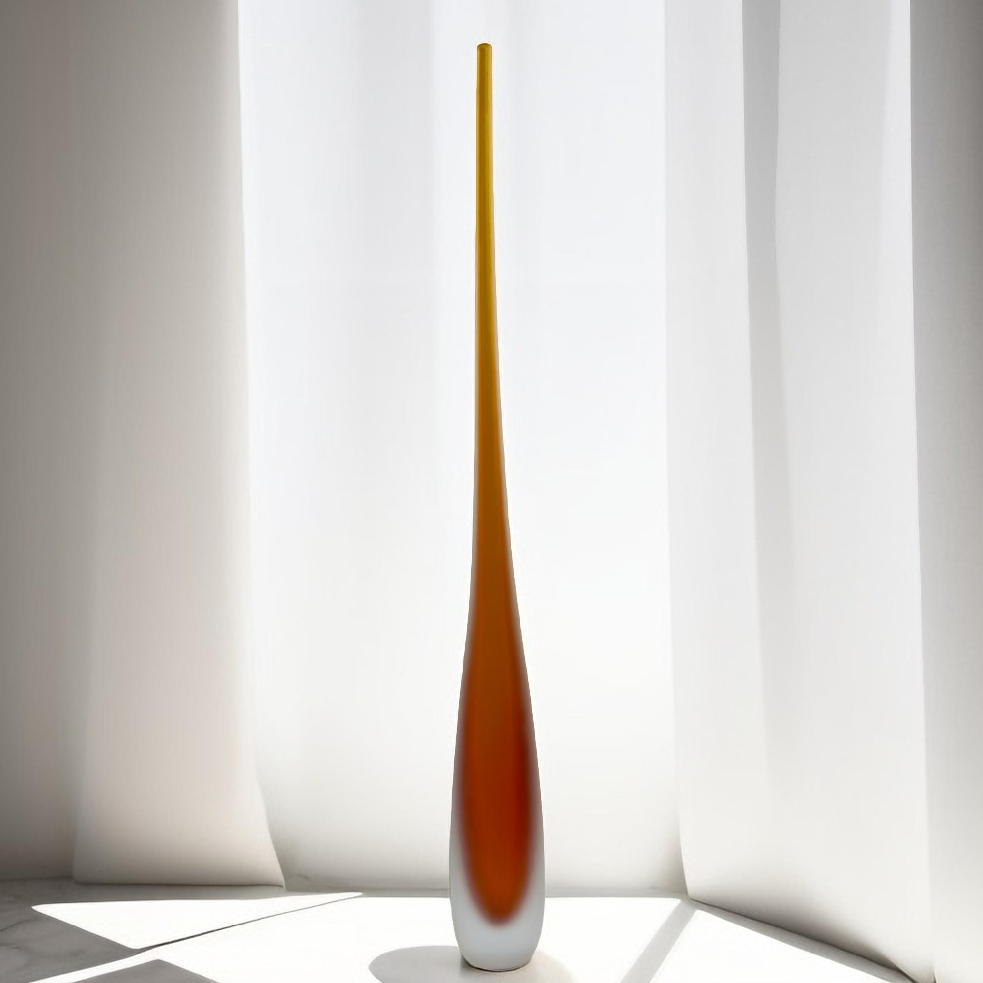 VASO FLUTE  CRISTAL TOPAZIO FOSCO