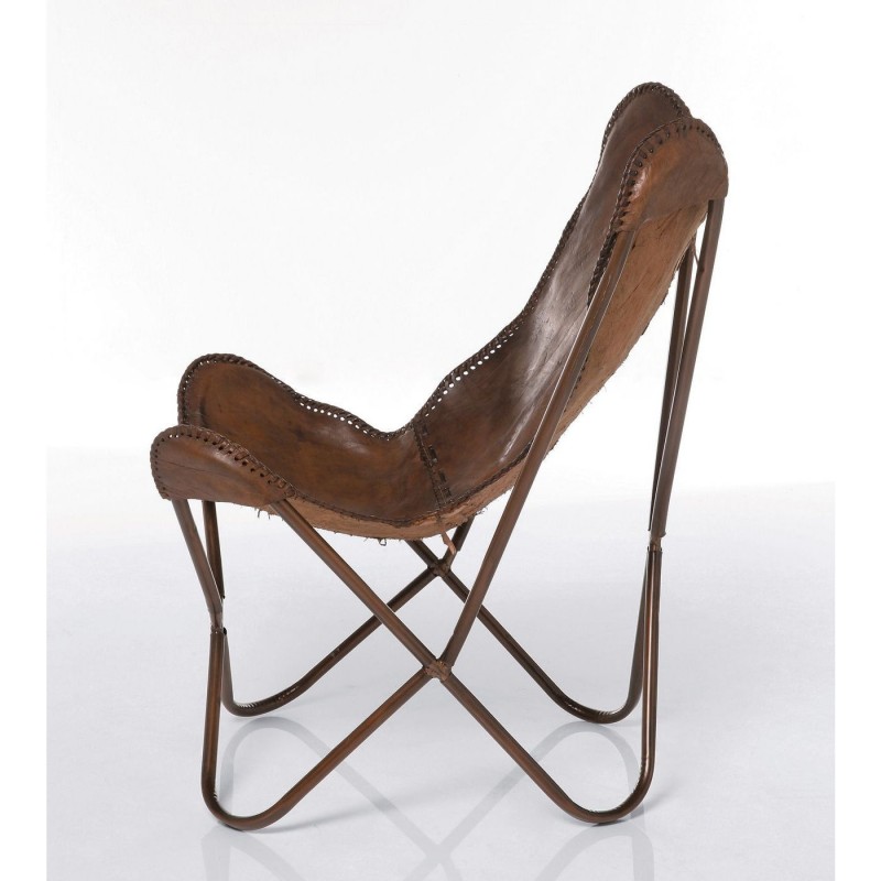 CADEIRA BUTTERFLAY COURO MARROM 