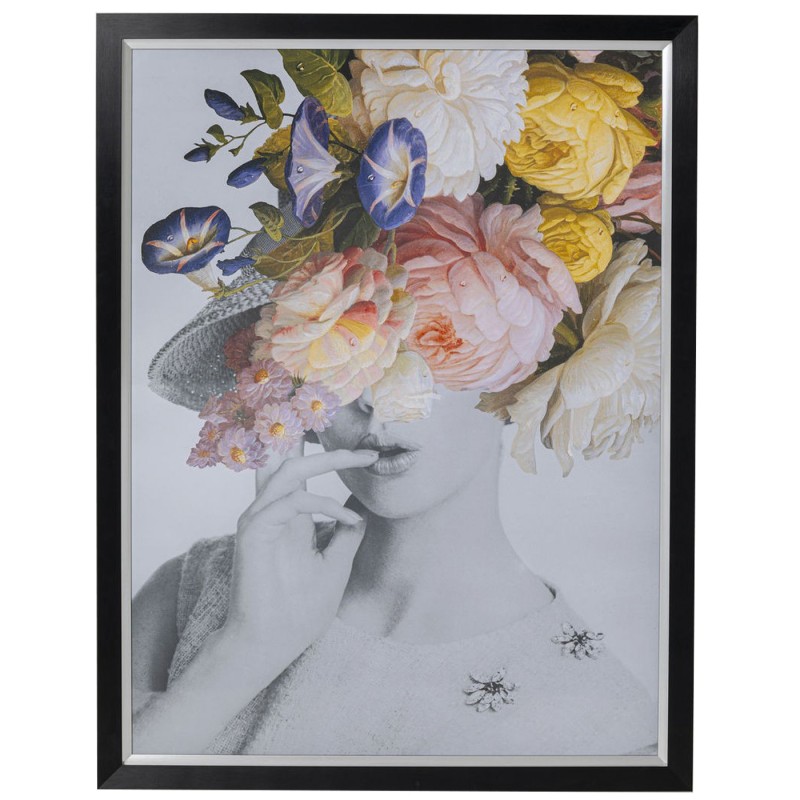 QUADRO LADY FLORES PASTEL