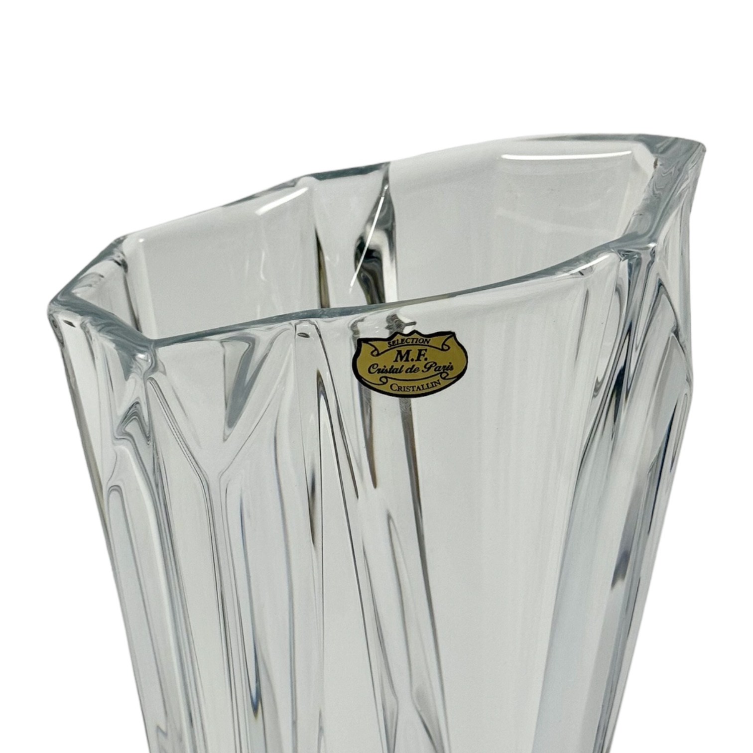 VASO ANGLES CRISTAL TRANSPARENTE  