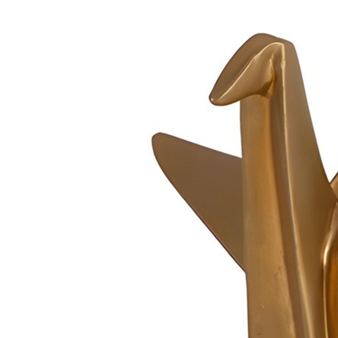 ESCULTURA PASSARO ORIGAME RESINA LATAO MODALI DESIGN
