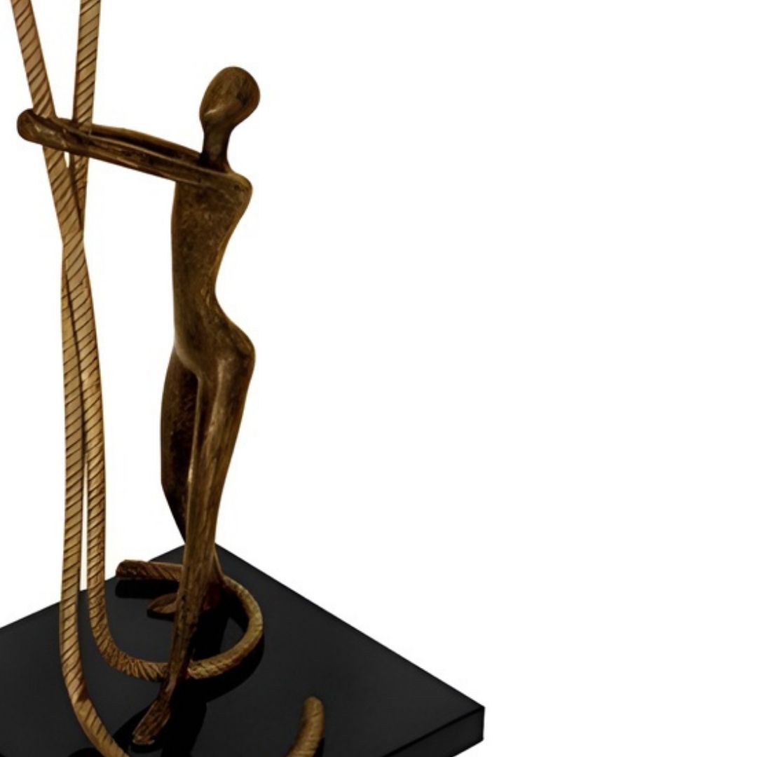 ESCULTURA FLYING RESINA COBRE MODALI DESIGN