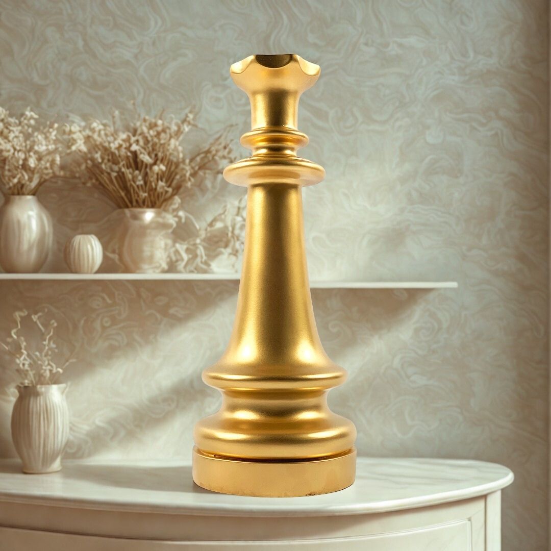 ESCULTURA RAINHA RESINA DOURADA MODALI DESIGN