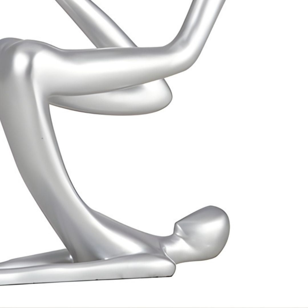 ESCULTURA PILATES RESINA PRATEADA MODALI DESIGN