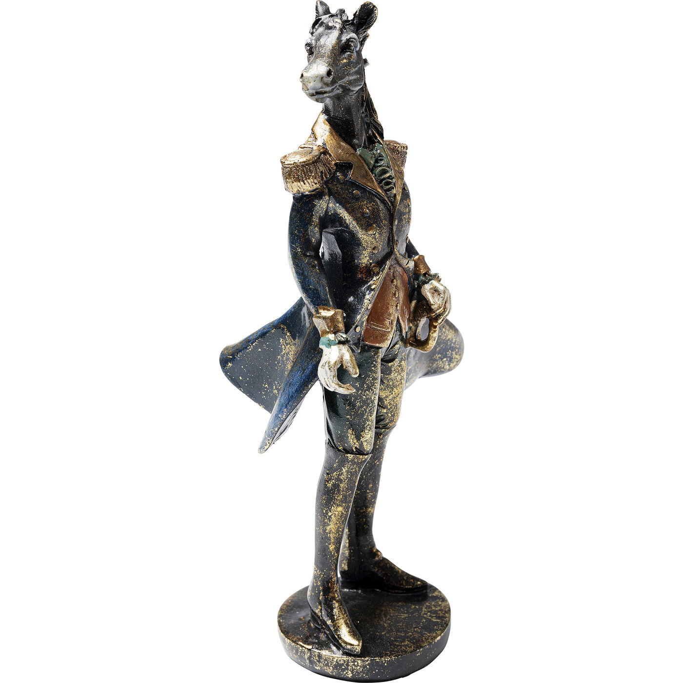 ESCULTURA CAVALO MOSQUETEIRO RESINA 