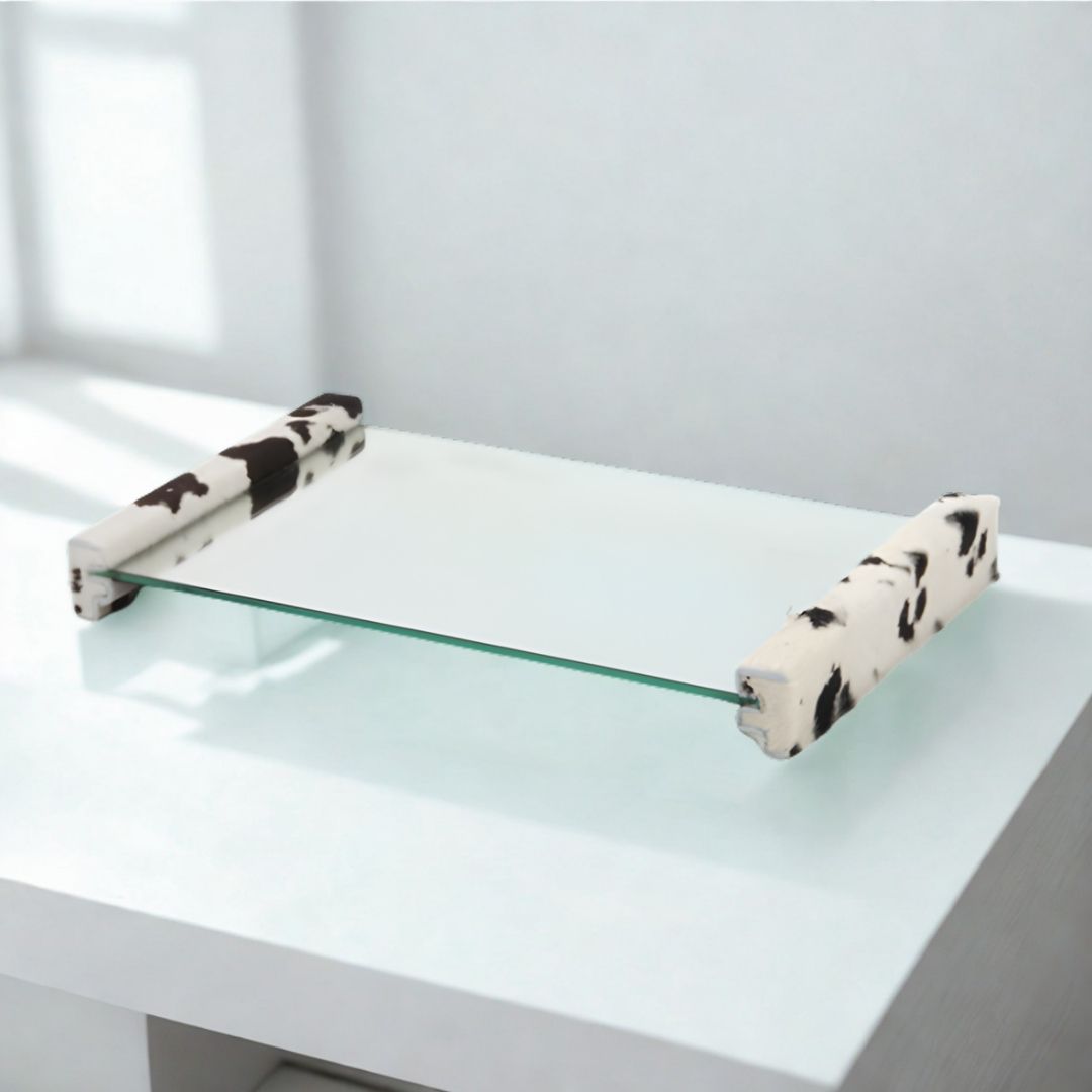 BANDEJA VACA RETANGULAR ESPELHADA S/ BORDA MODALI DESIGN