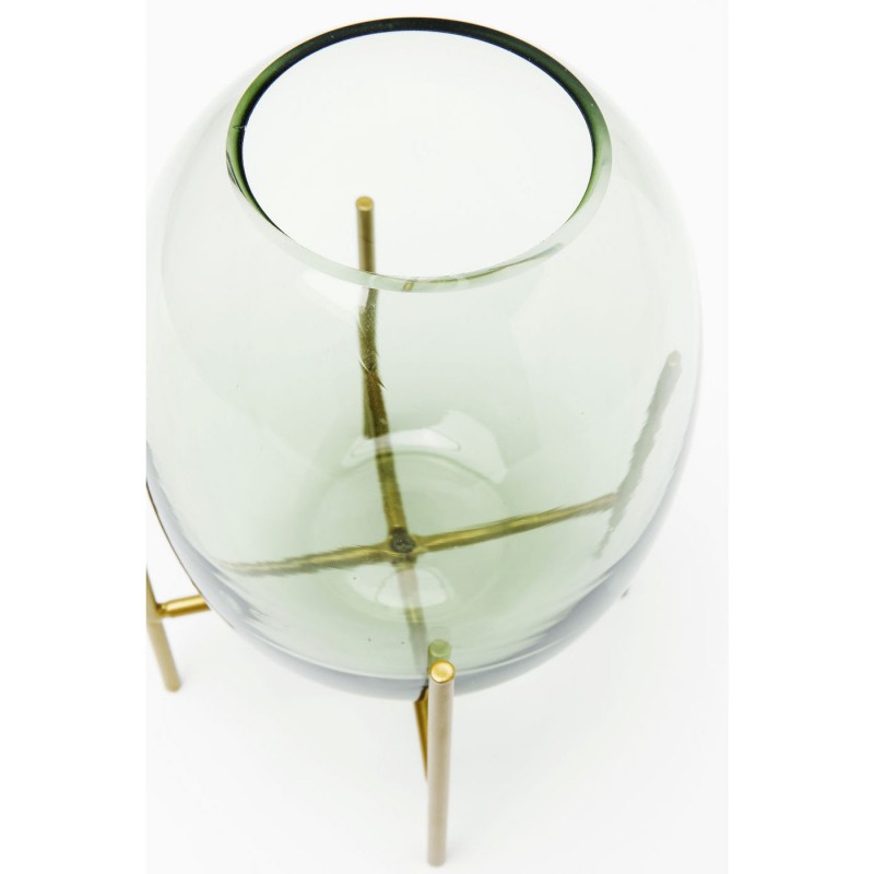 VASO STILT VIDRO VERDE C/ SUPORTE 