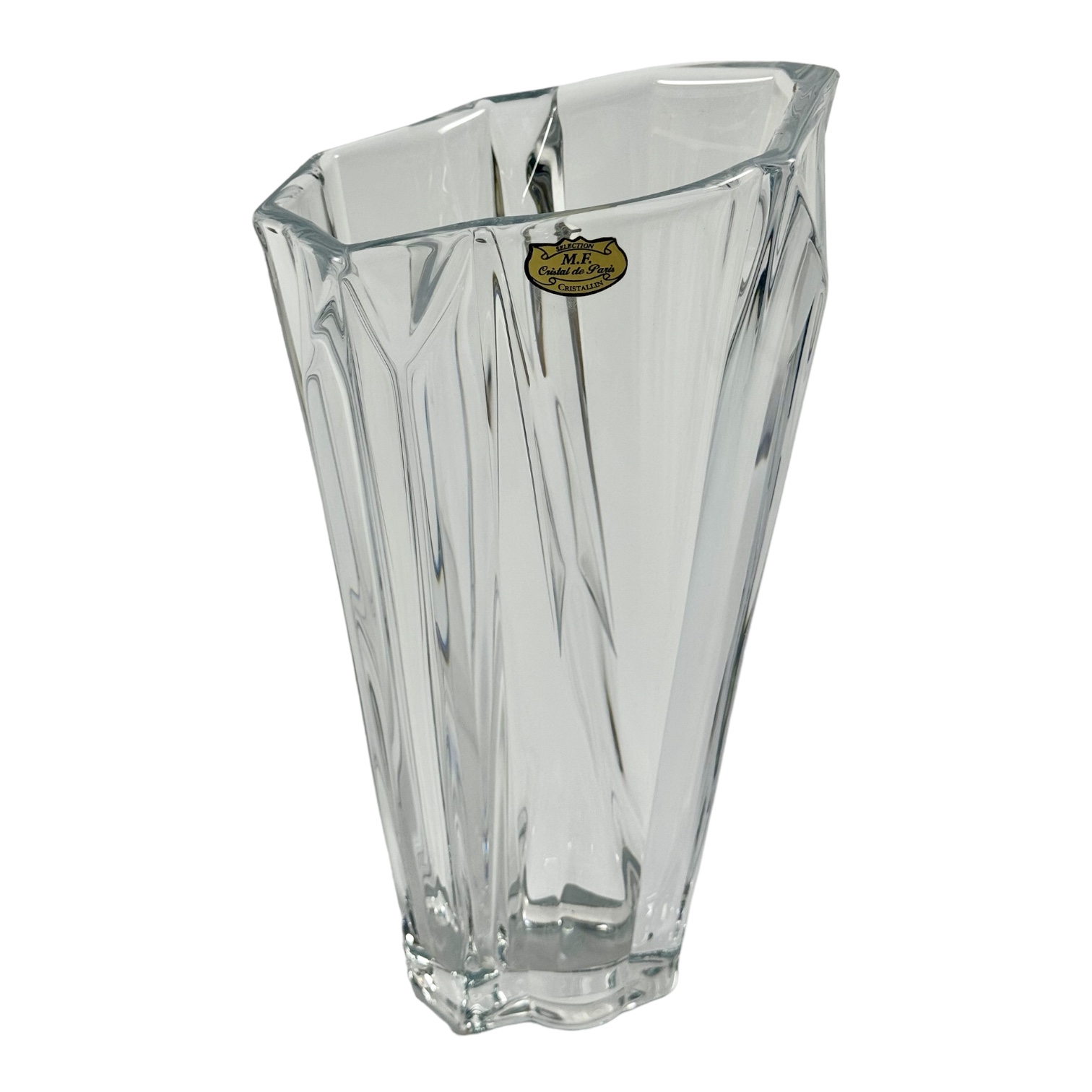 VASO ANGLES CRISTAL TRANSPARENTE  