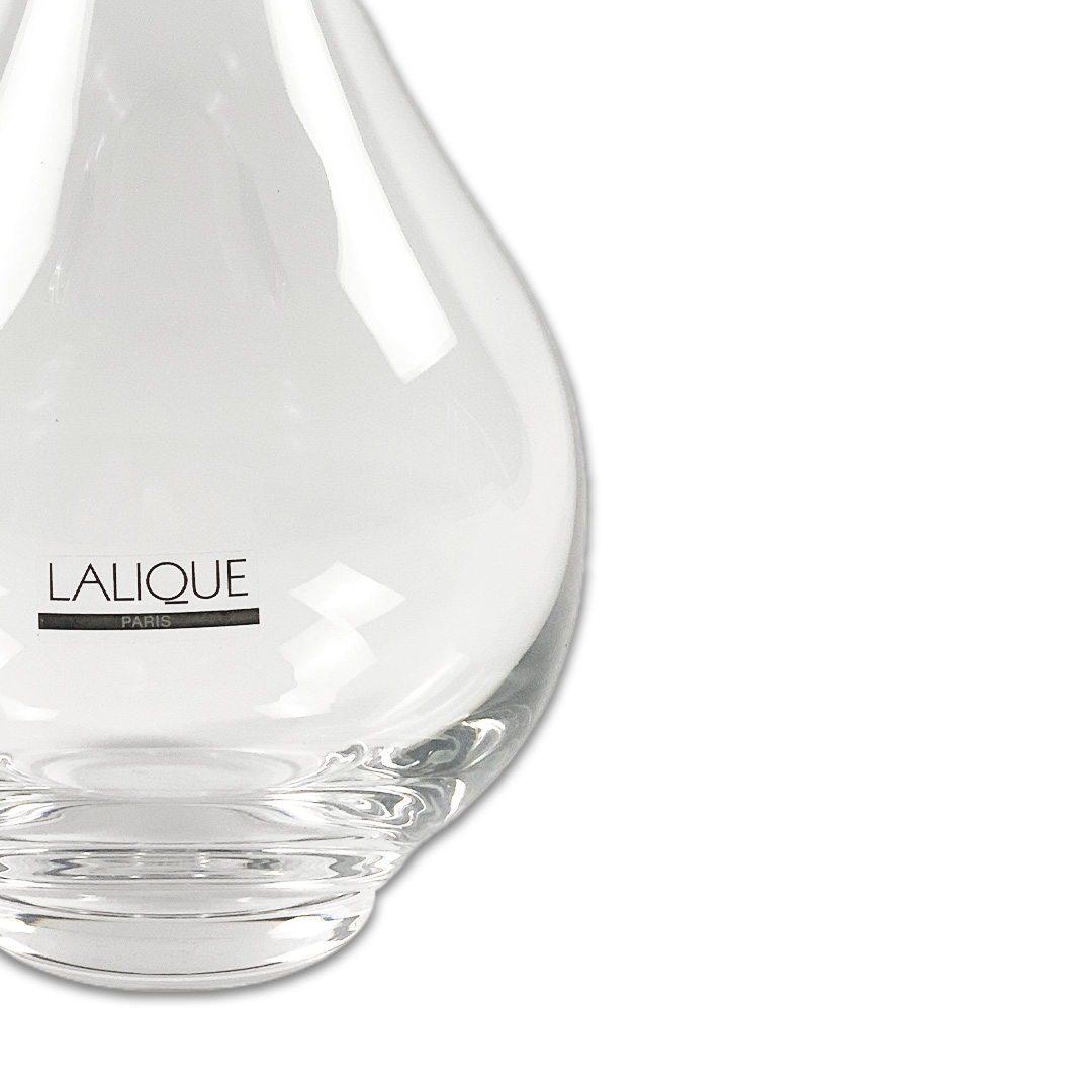 GARRAFA C/ TAMPA TRABALHADA CRISTAL TRANSPARENTE  LALIQUE