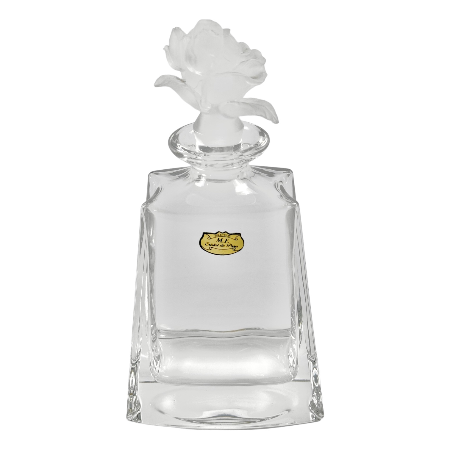 GARRAFA  FLAT FLUER CRISTAL TRANSPARENTE 