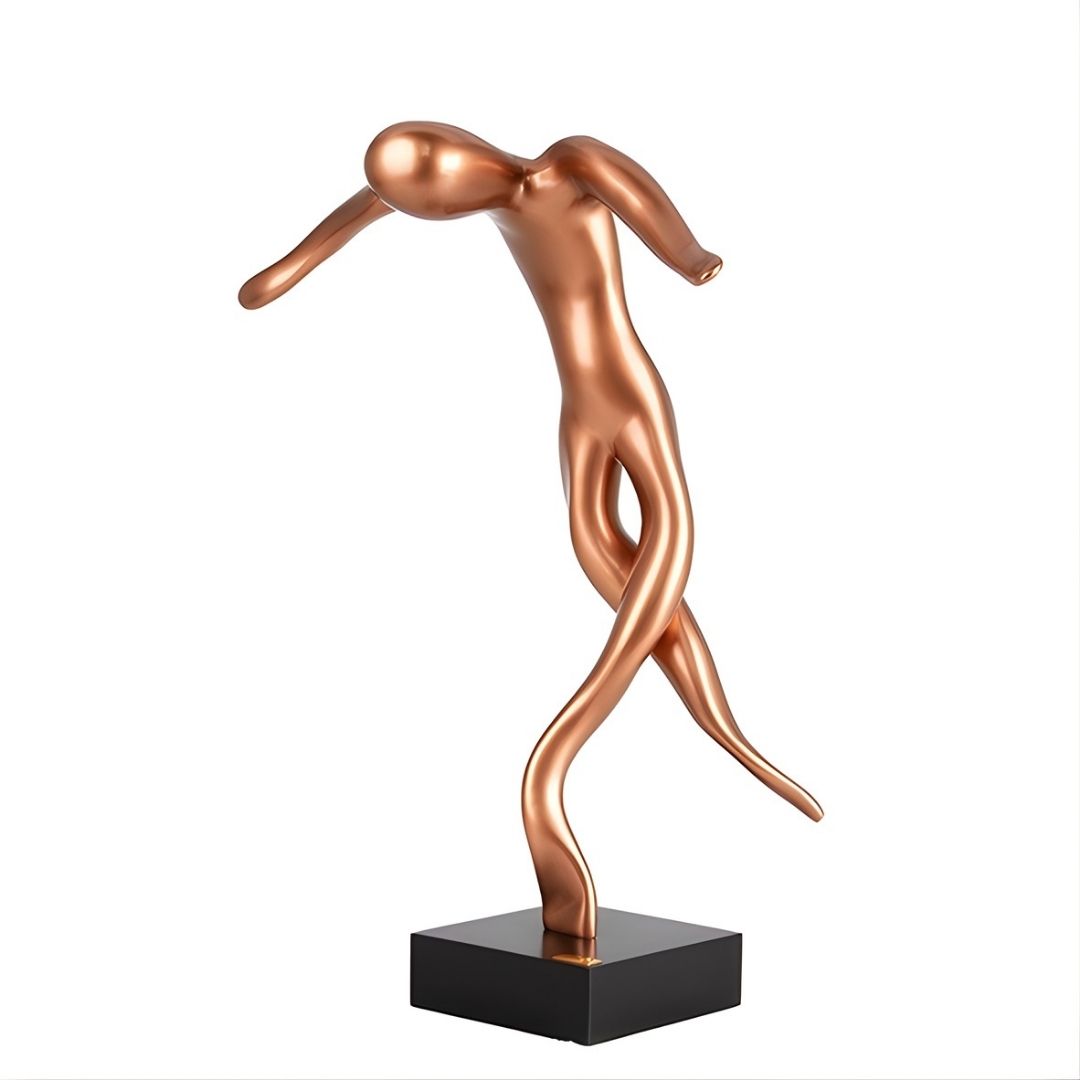 ESCULTURA REVERENCIA RESINA COBRE MODALI DESIGN