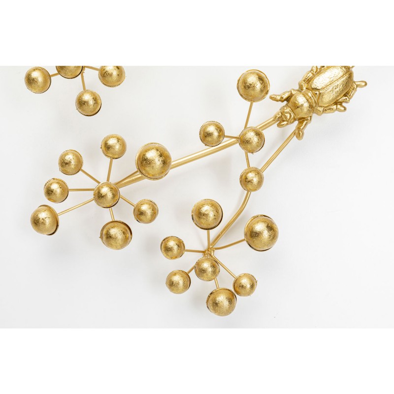 CABIDEIRO BESOUROS NA ARVORE METAL DOURADO 