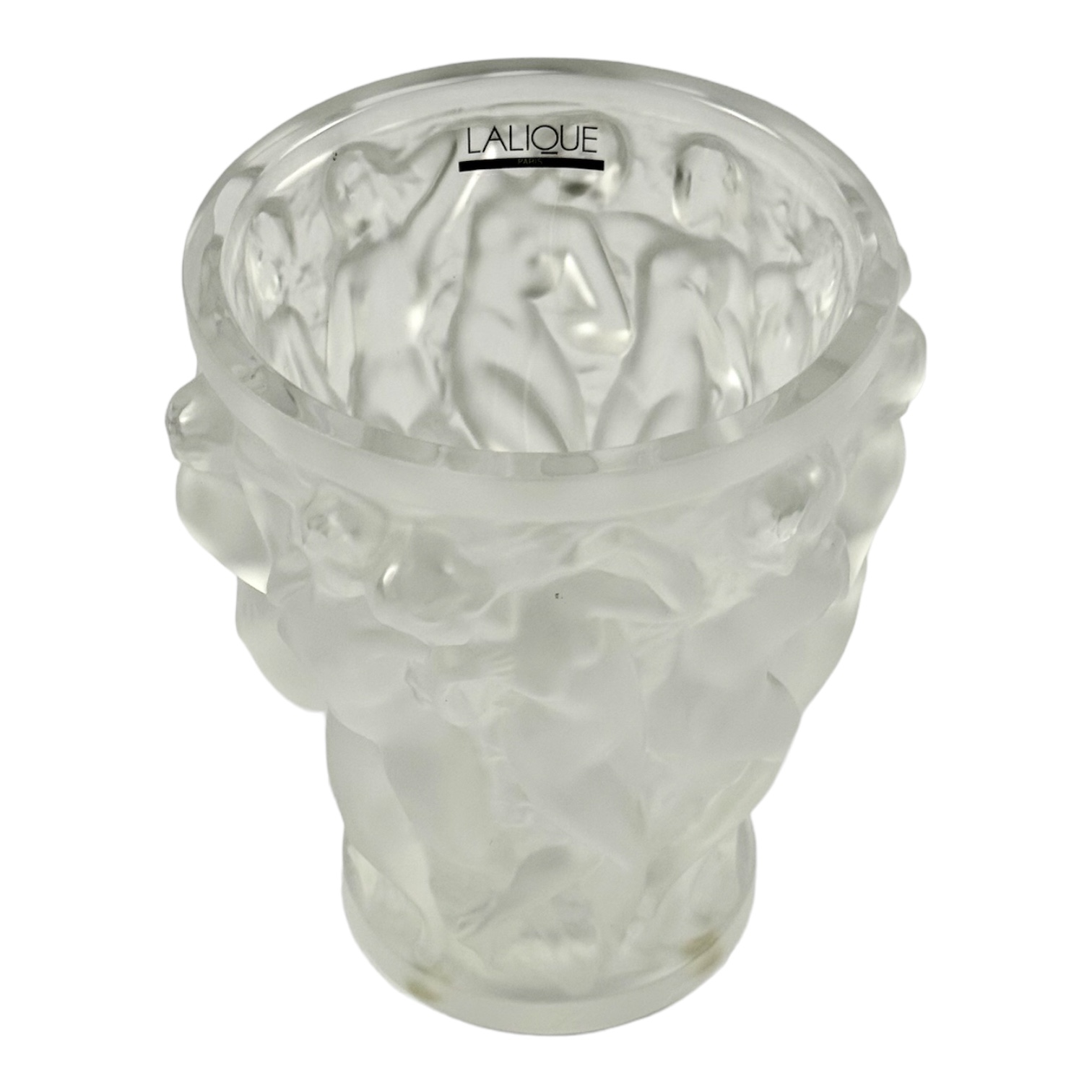 VASO BACCHANTES PEQUENO CRISTAL BRANCO FOSCO LALIQUE