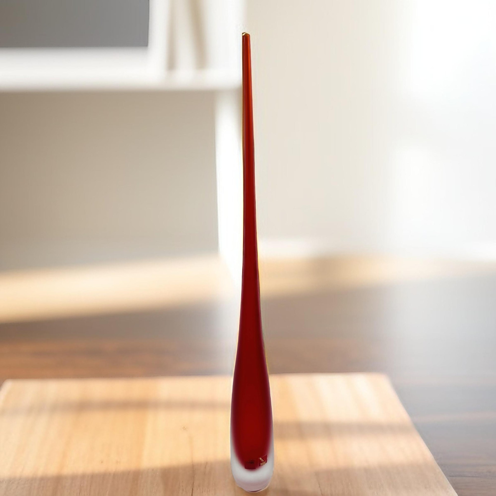 VASO FLUTE CRISTAL VERMELHO FOSCO