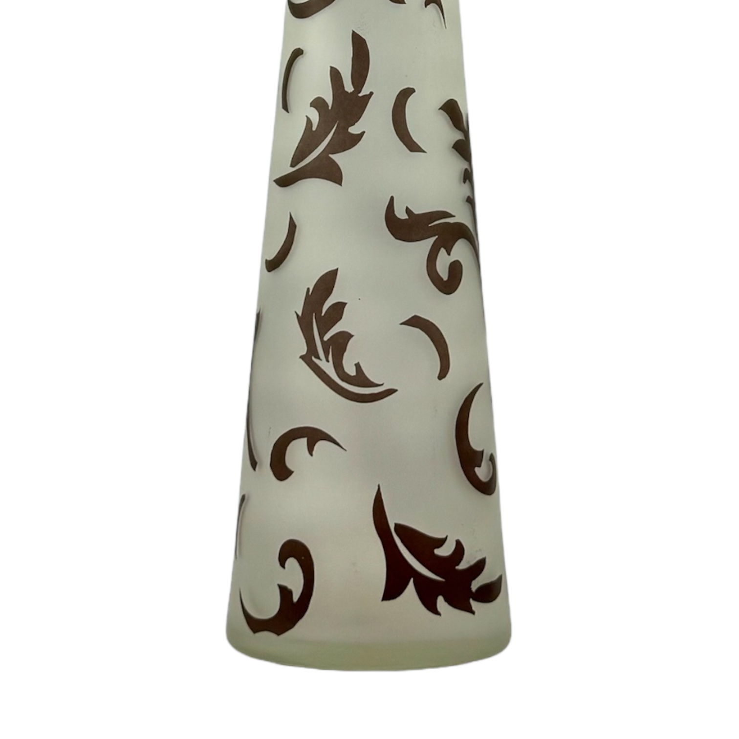 VASO GARRAFA MATT BRANCO VIDRO JOLIPA