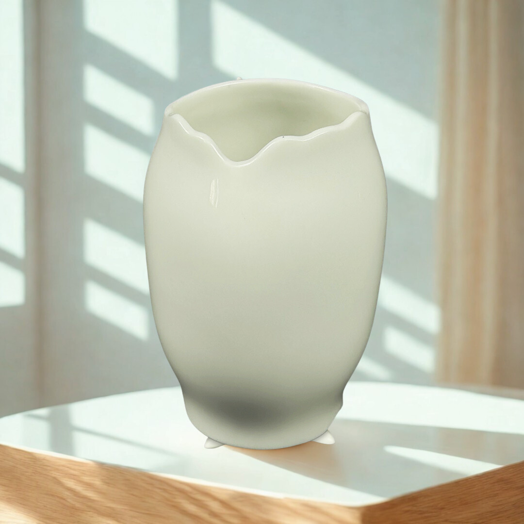 MINI VASO LANDSCAPE SHIBORI PORCELANA BRANCA ROSENTHAL