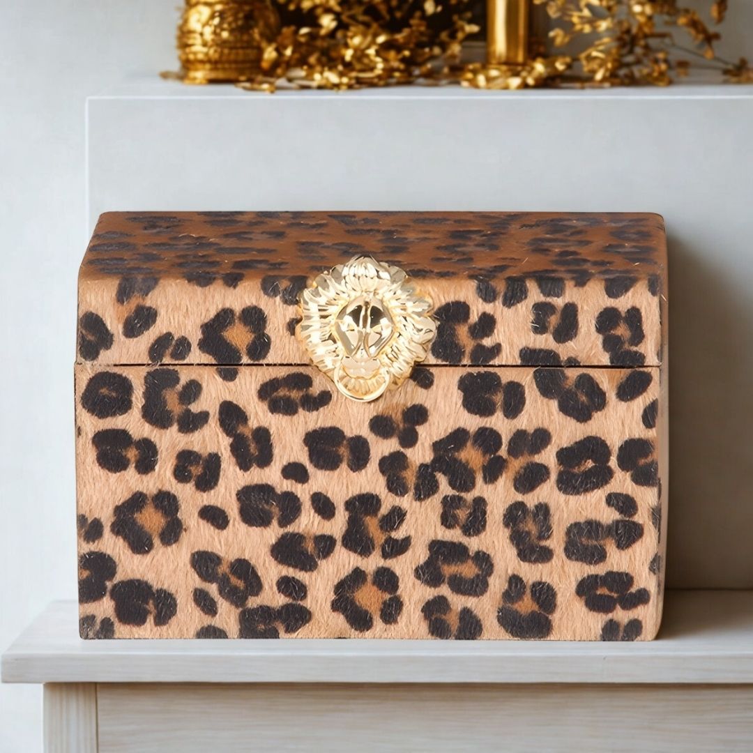 CAIXA ONCA C/FECHO LEAO MADEIRA MODALI DESIGN