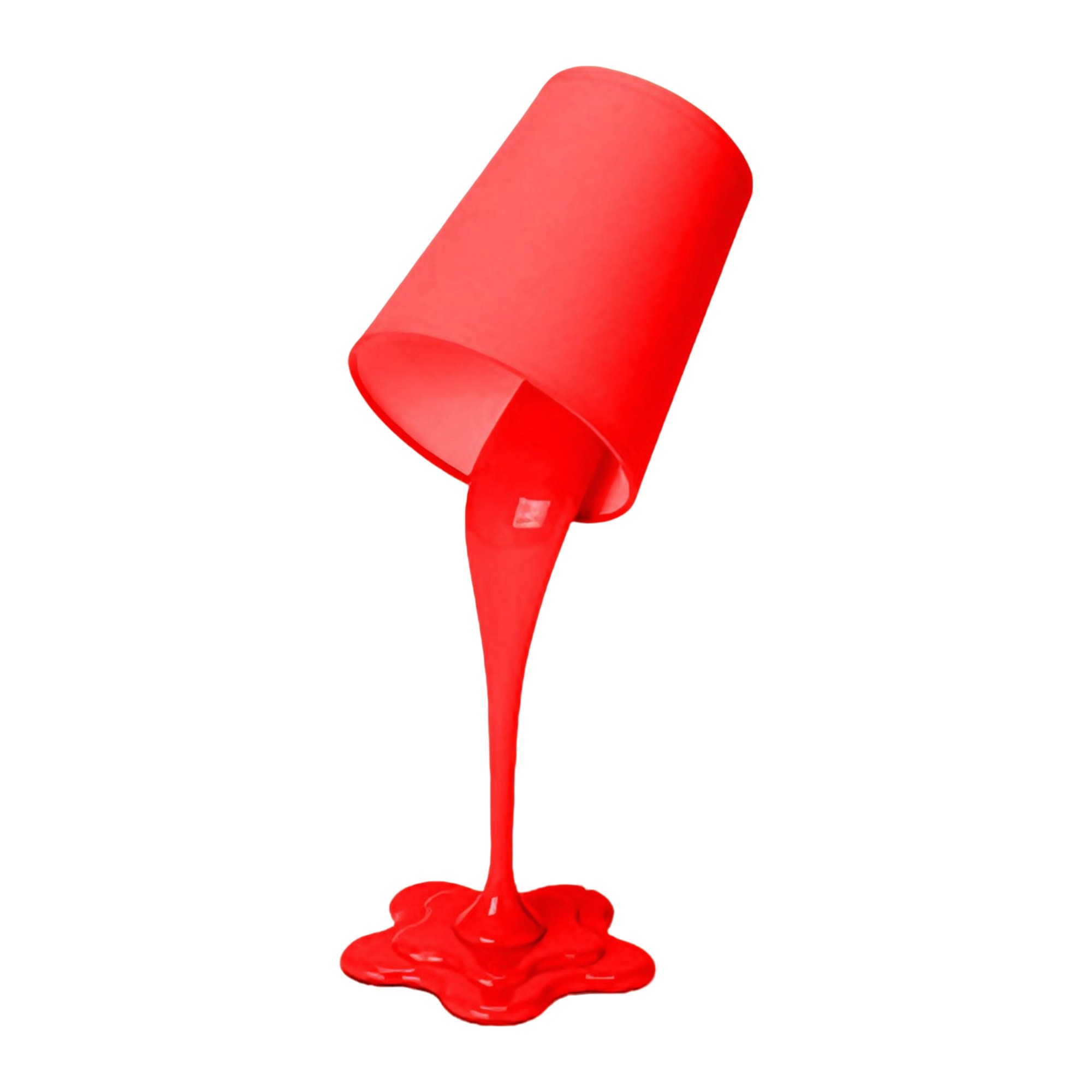ABAJOUR LATA DE TINTA RESINA VERMELHO MODALI DESIGN