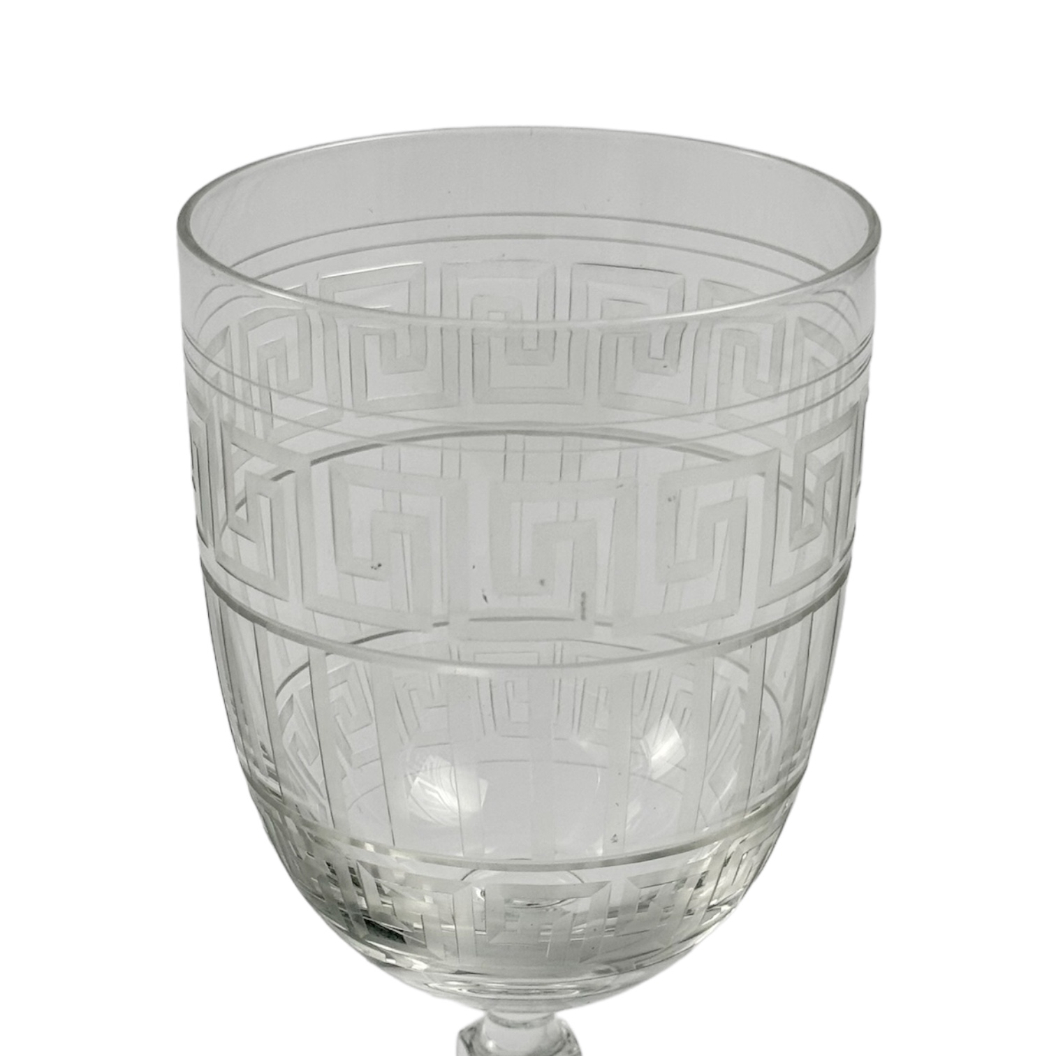 TACA VINHO BRANCO VERSACE MEANDRE CRISTAL TRANSPARENTE UNITARIO