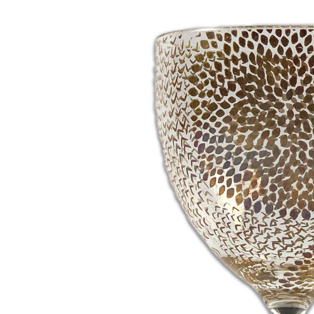 TACA AGUA/VINHO HOLLYWOOD CRISTAL/DOURADO A CASA K JOGO 12 PEÇAS