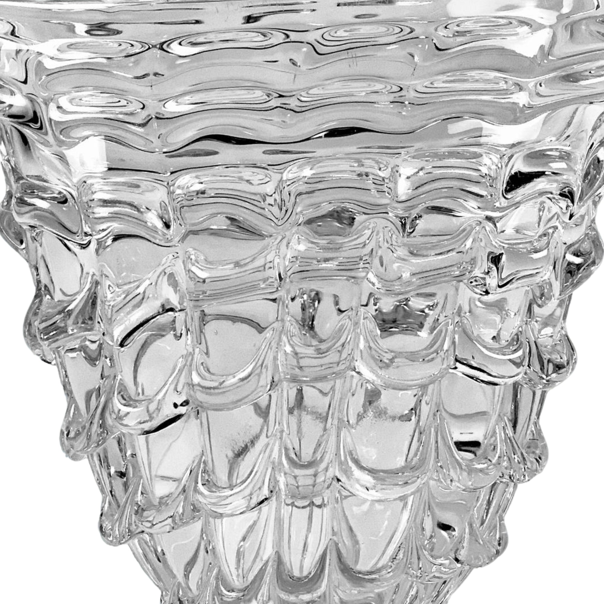 CENTRO DE MESA/VASO CRISTAL TRANSP C/ALCA STUDIO MANTO