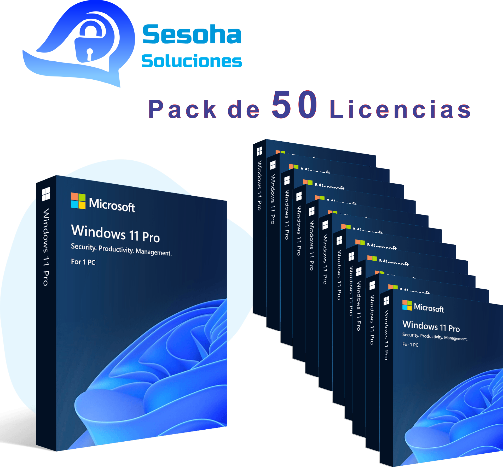 PACK 50 Licencias de WINDOWS 11/10 PRO