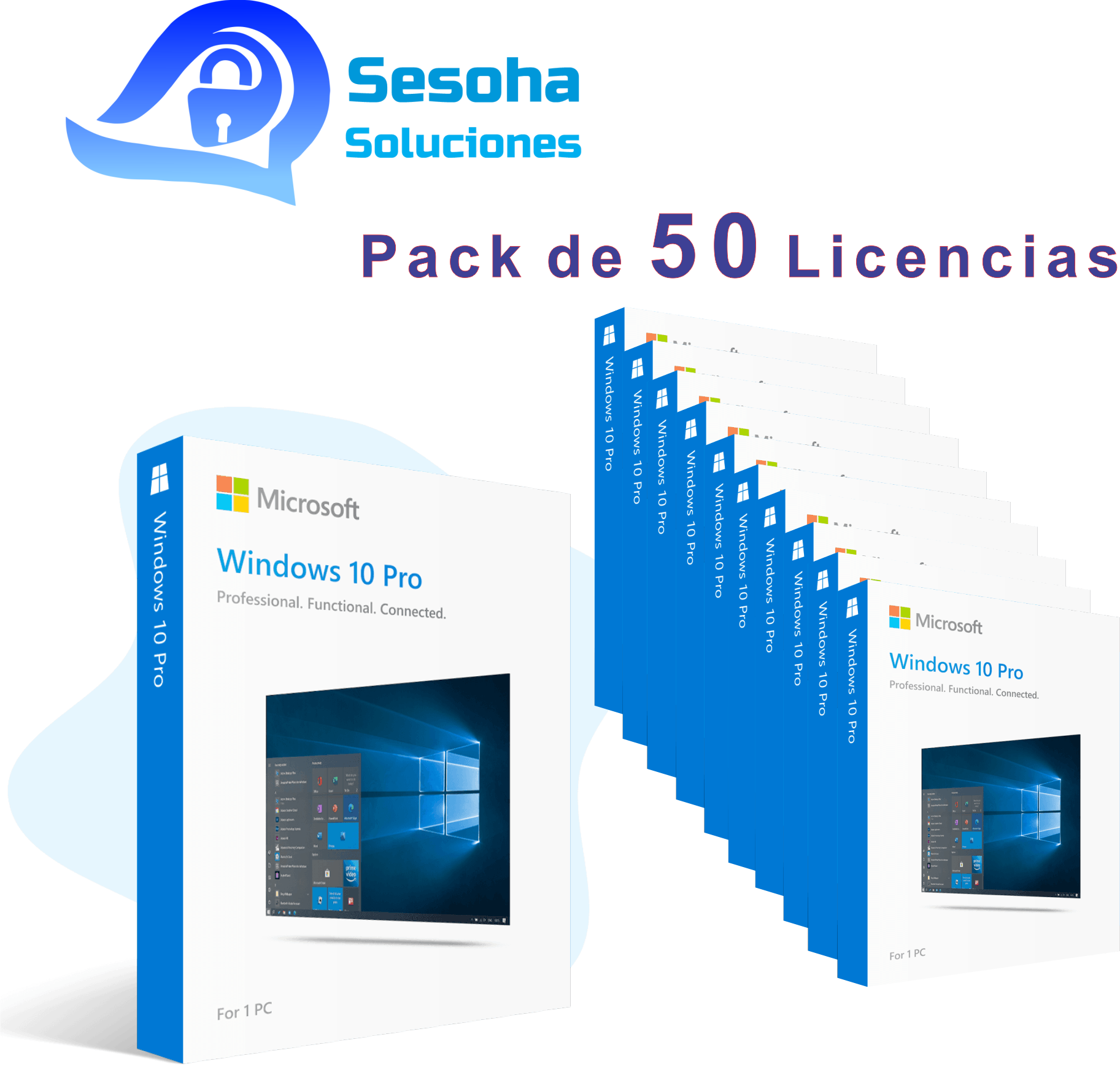 PACK 50 Licencias de WINDOWS 11/10 PRO