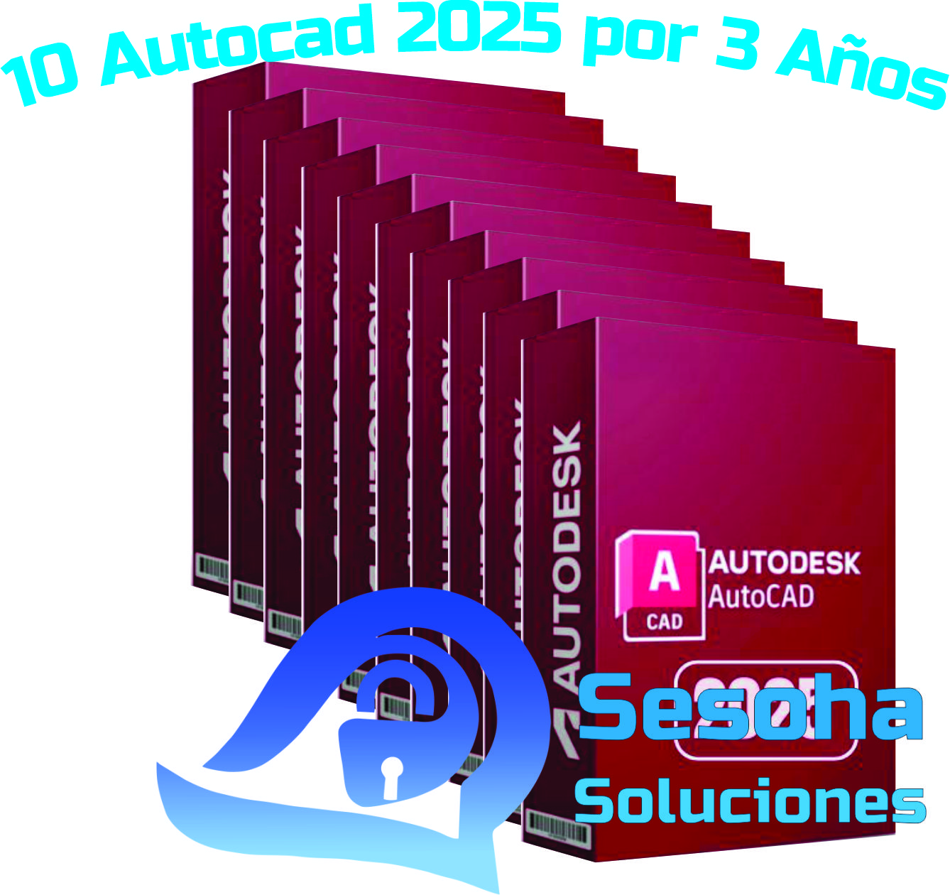 10 Licencias AutoCAD 2025 Original 3 años EDU