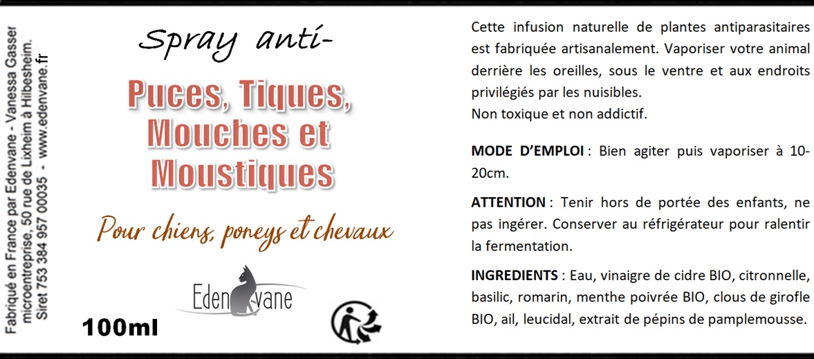 Anti MOUCHES, TIQUES, TAONS, PUCES et MOUSTIQUES