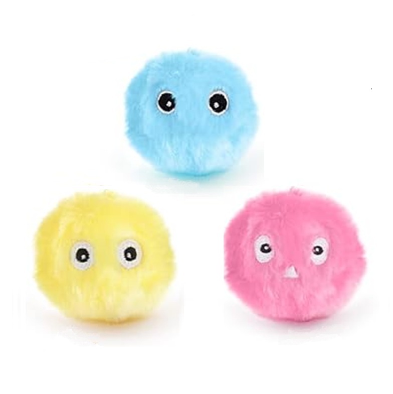 Balle peluche SONORE à l'herbe à chat