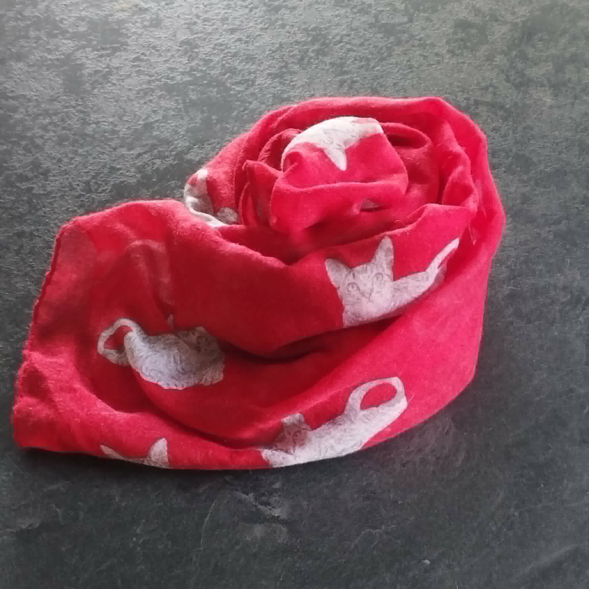 Foulard motif chats