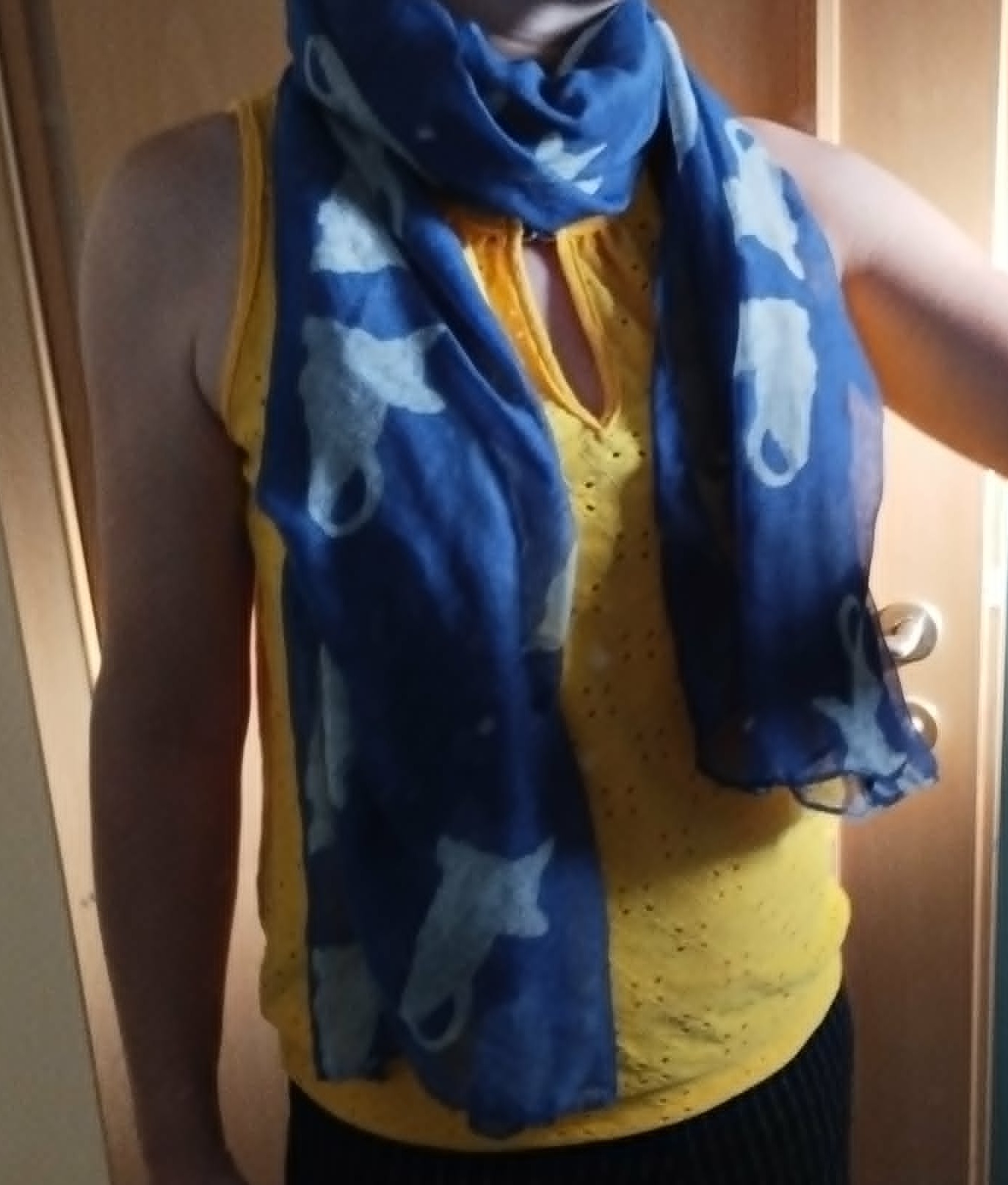 Foulard motif chats