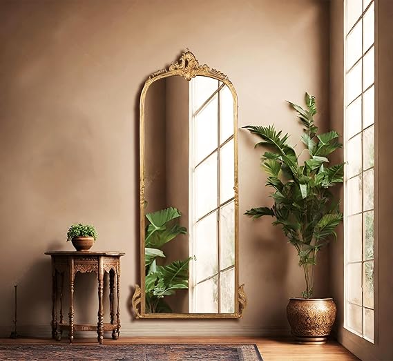 Arched Full-Length Mirror for Living Room, Full-Length Mirror for Bedroom